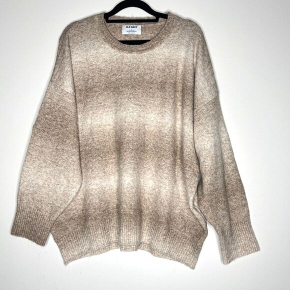 New Old Navy Cozy Crew-Neck Ombré Wool Blend Sweater Women's Size Large - Picture 9 of 9